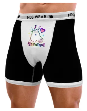 I love Unicorns Mens Boxer Brief Underwear