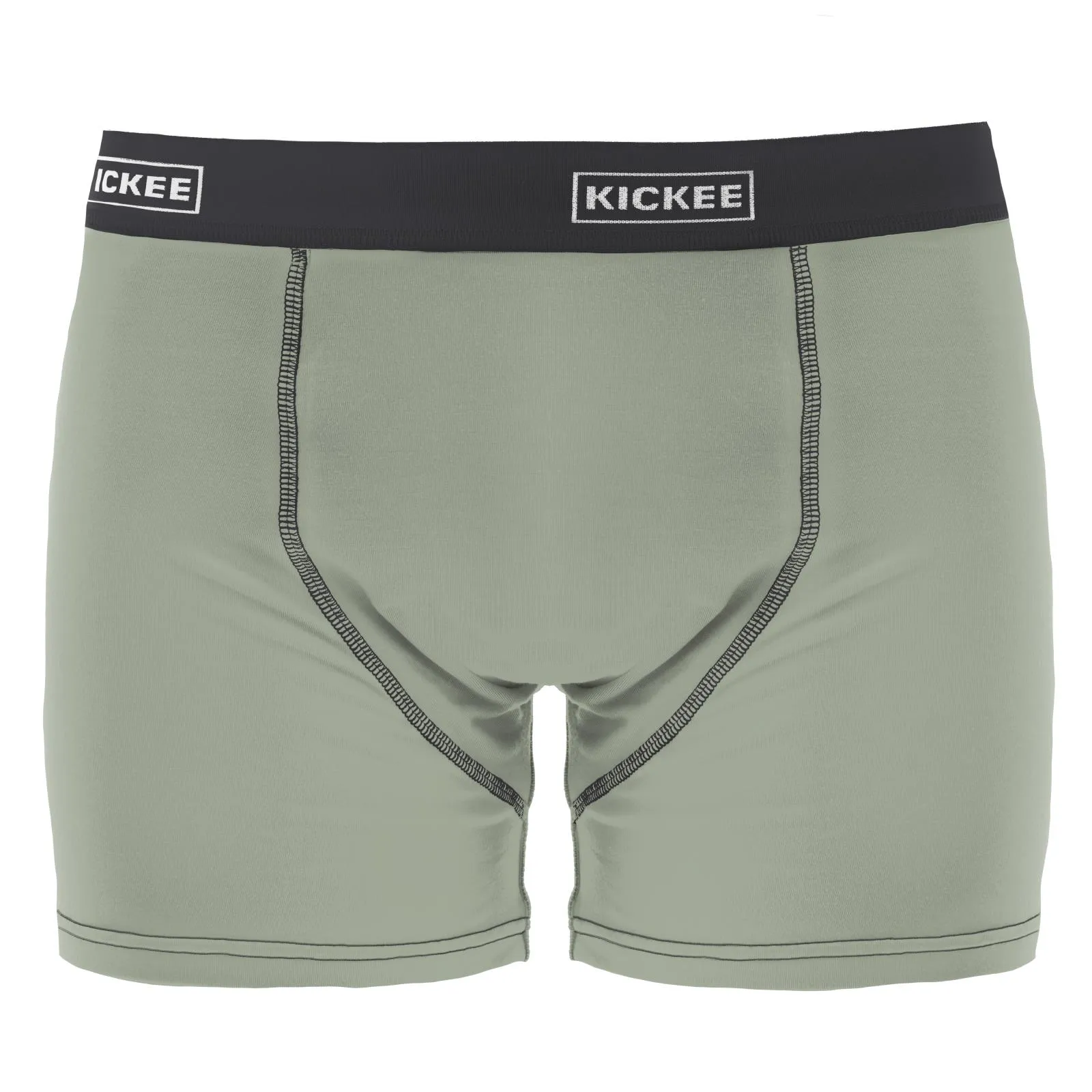 KicKee Pants Solid Silver Sage w/Slate Men's Boxer Brief