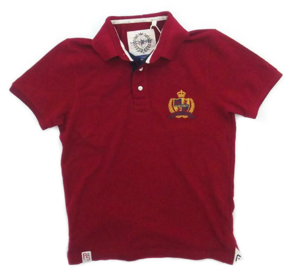 Kooga Est. 1997 S/S Adults Dark Red/Navy Polo