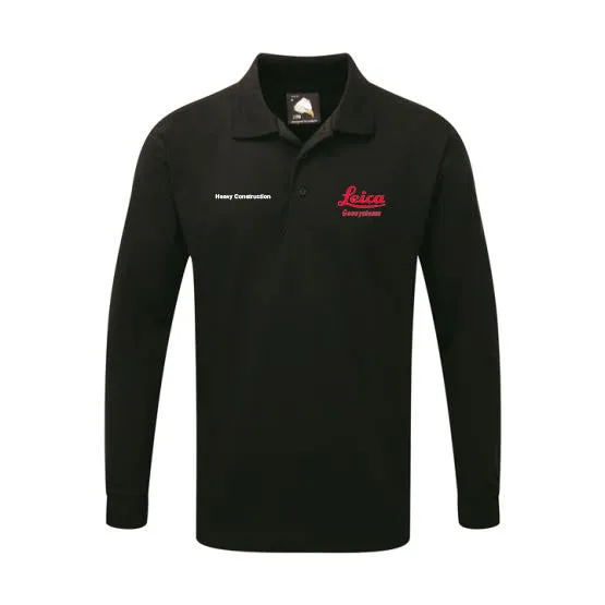 Leica ORN Black Heavy Weight Long Sleeved Polo