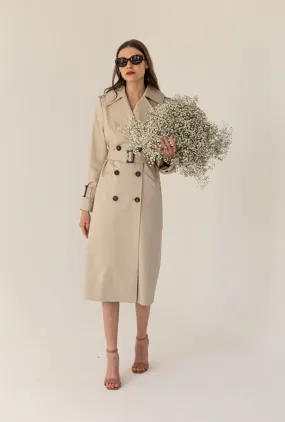 Light Beige Trench Coat