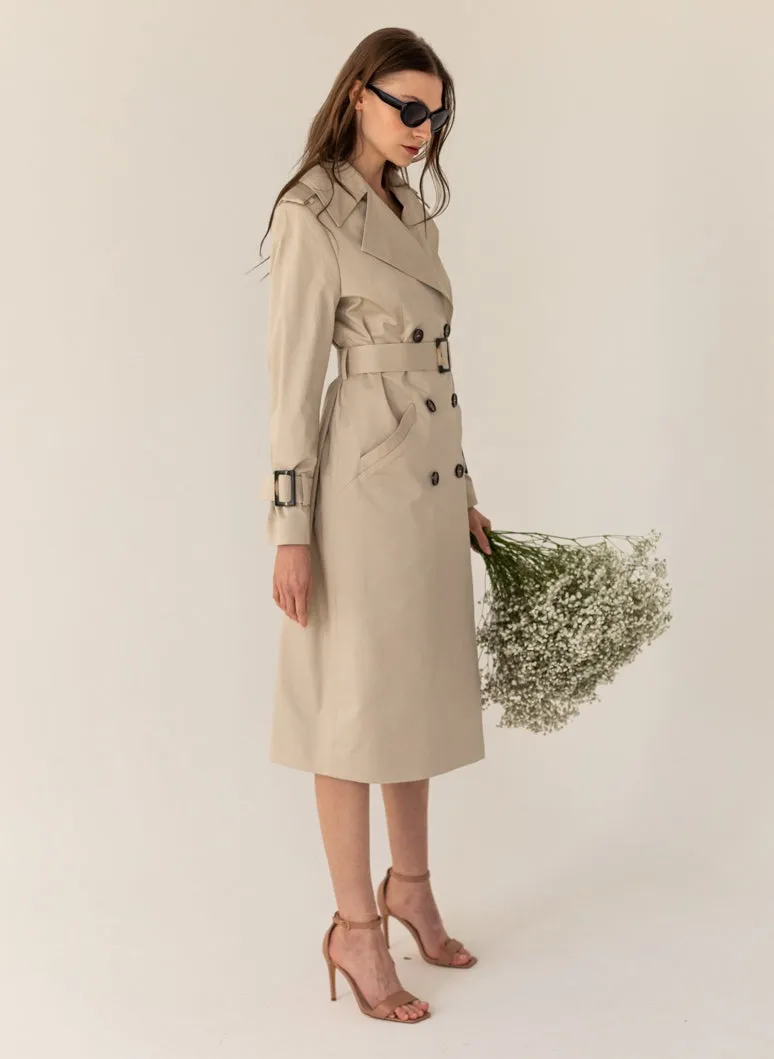 Light Beige Trench Coat