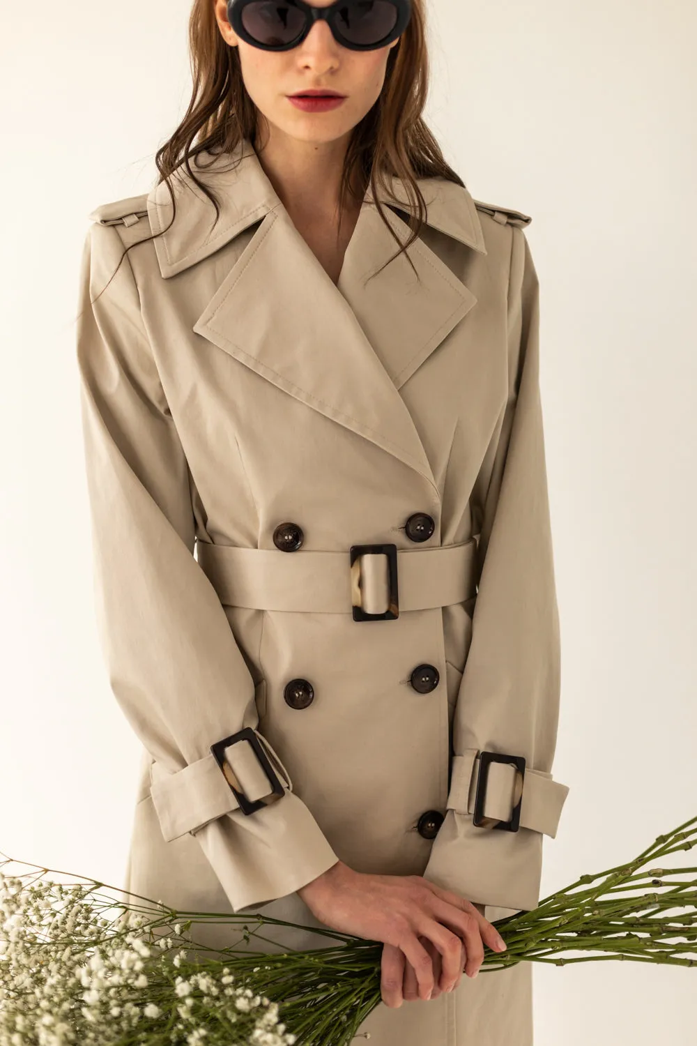 Light Beige Trench Coat