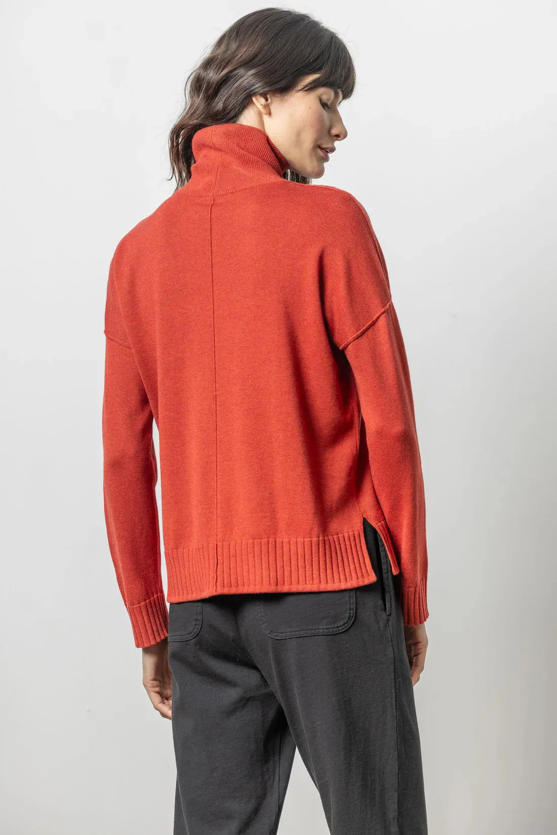 Lilla P Relaxed Turtleneck Sweater