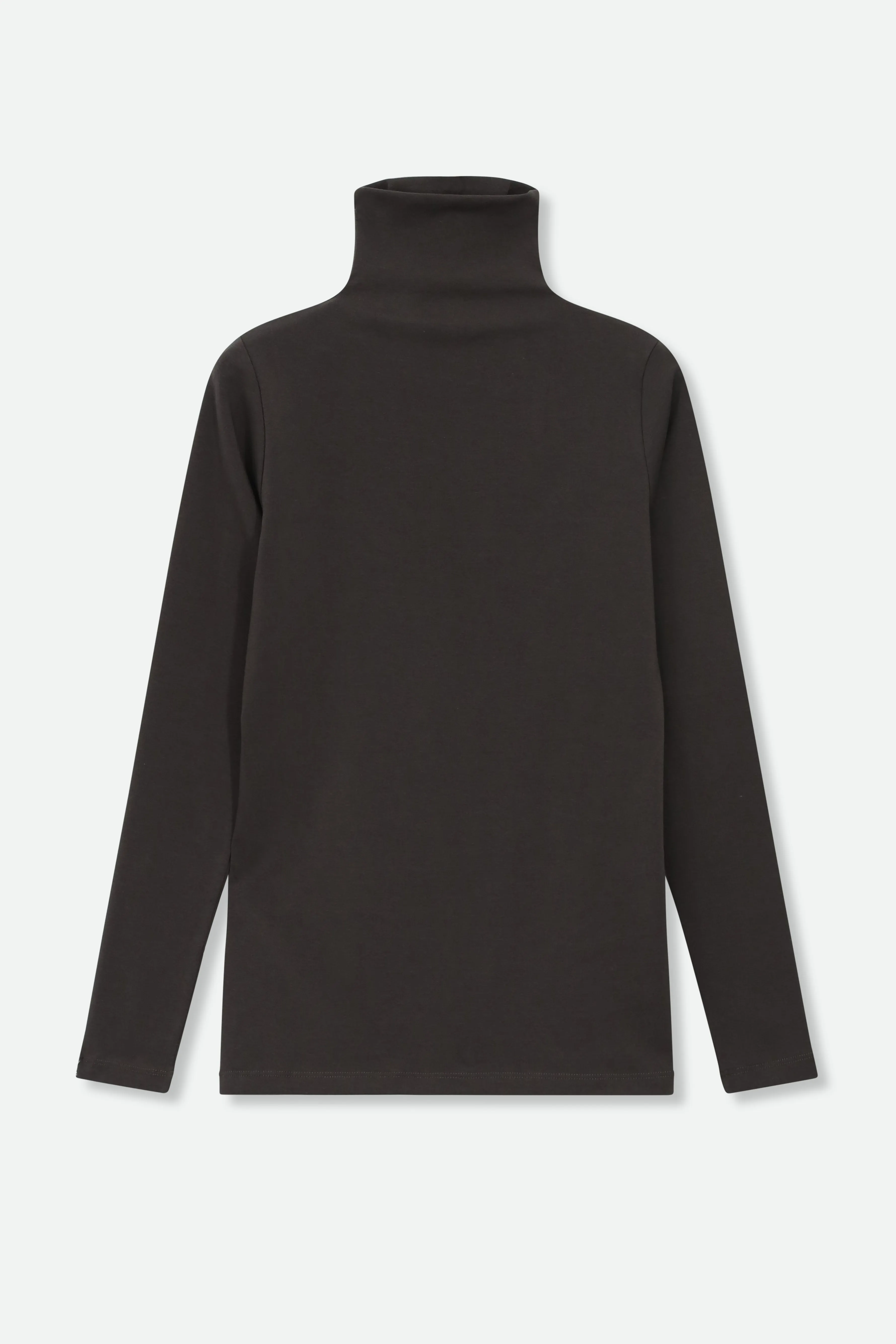 LONG SLEEVE TURTLENECK IN PIMA COTTON STRETCH