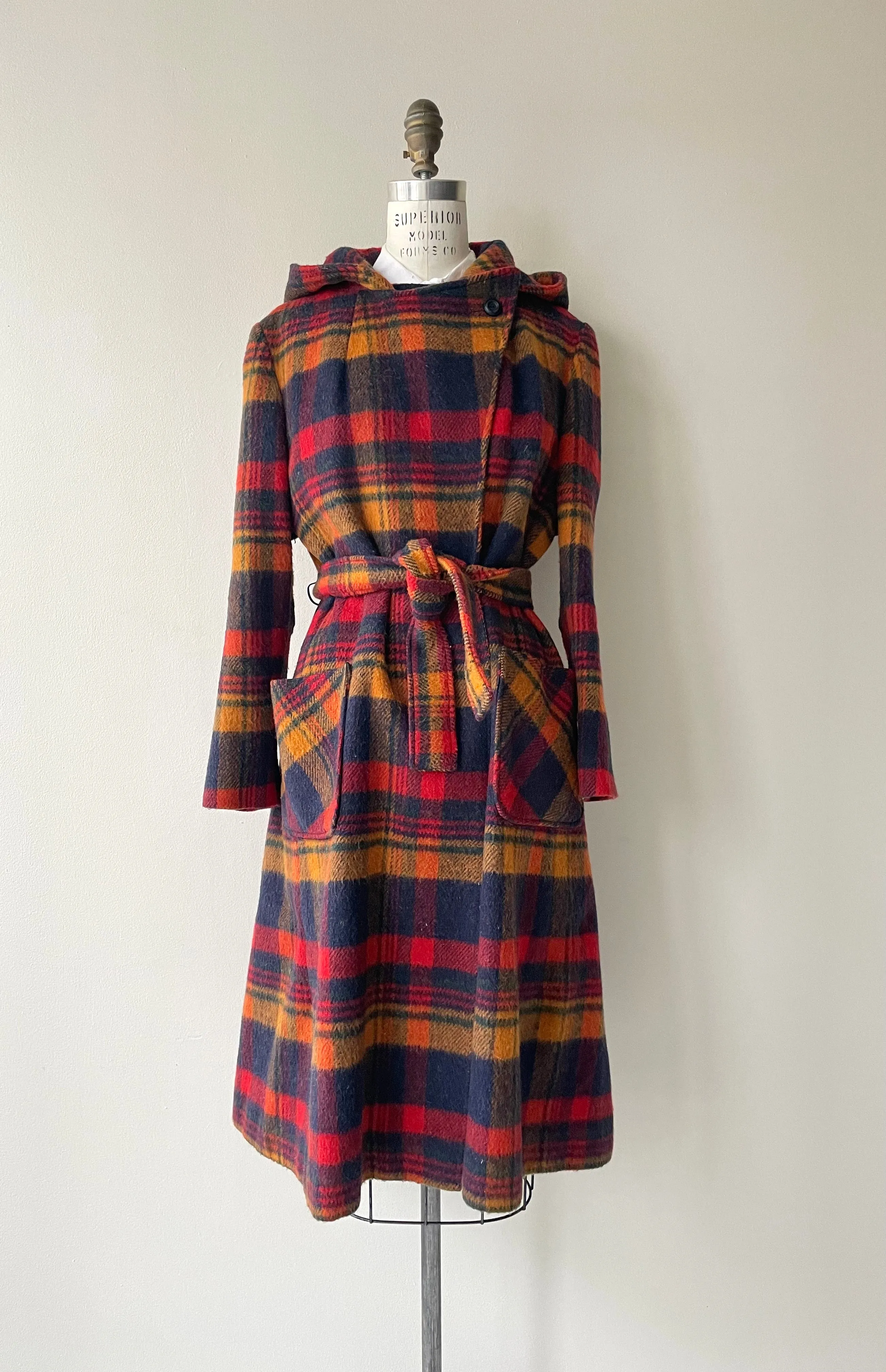 Longford Wool Tartan Coat | 1970s