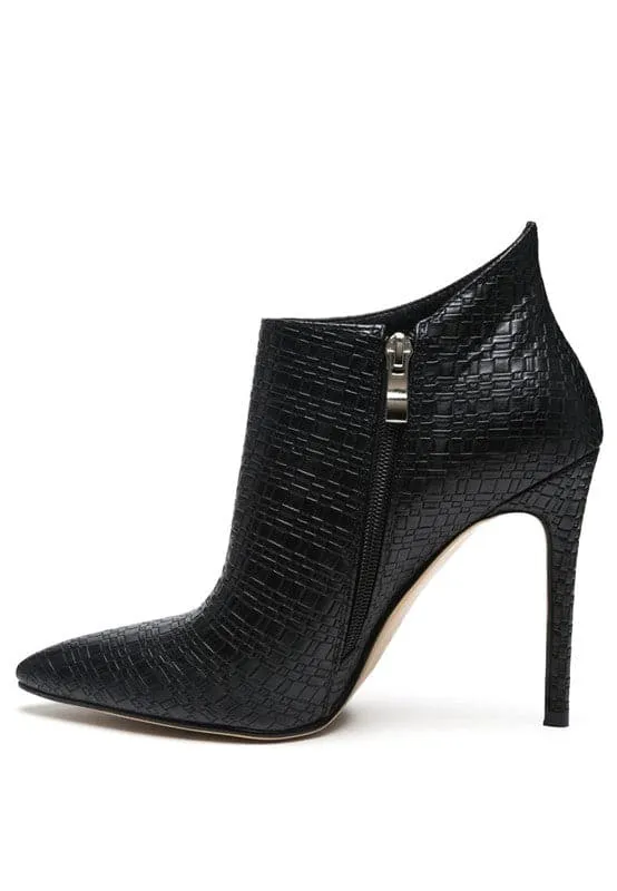 Love Lolita Texture Stiletto Ankle Boot