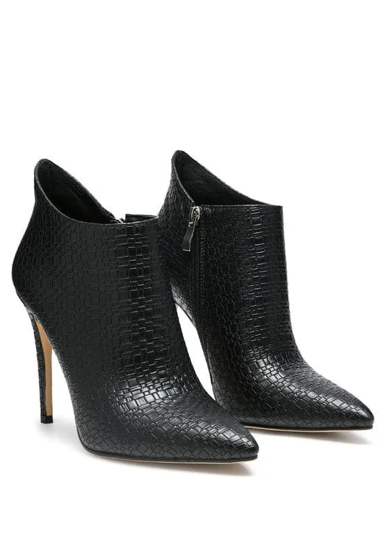 Love Lolita Texture Stiletto Ankle Boot