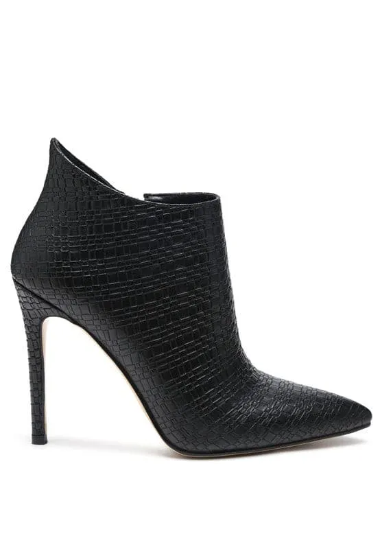 Love Lolita Texture Stiletto Ankle Boot