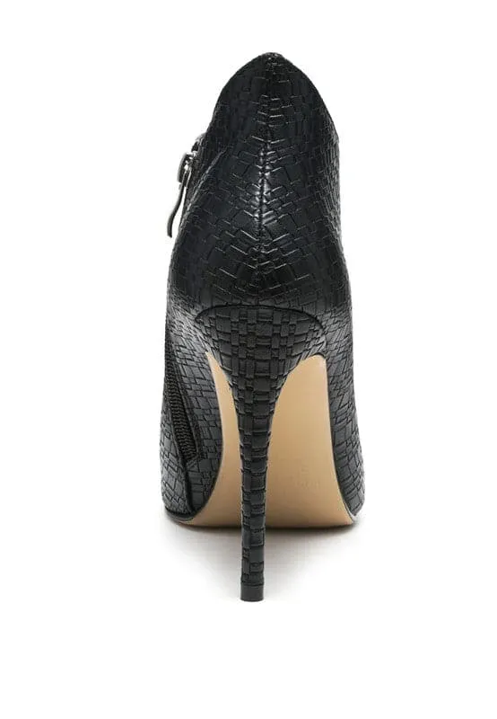 Love Lolita Texture Stiletto Ankle Boot