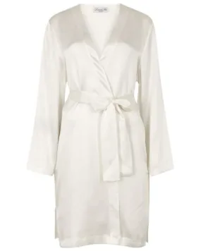 Luna Di Seta Basic Seduction Silk Robe (Ivory)