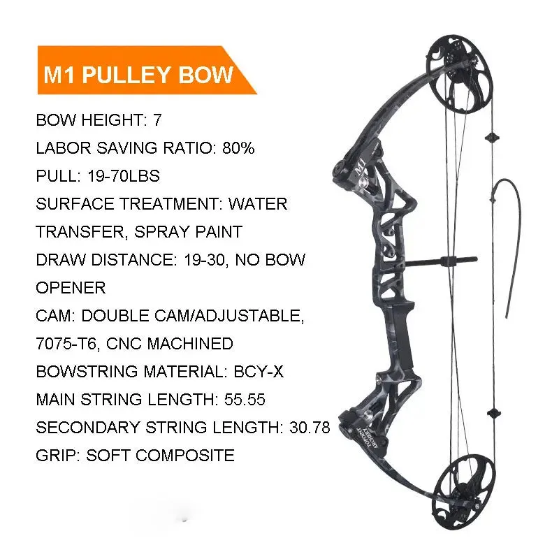 M1 Compound Bow for Hunting Shooting Camping Gear Premium Material Adjustable