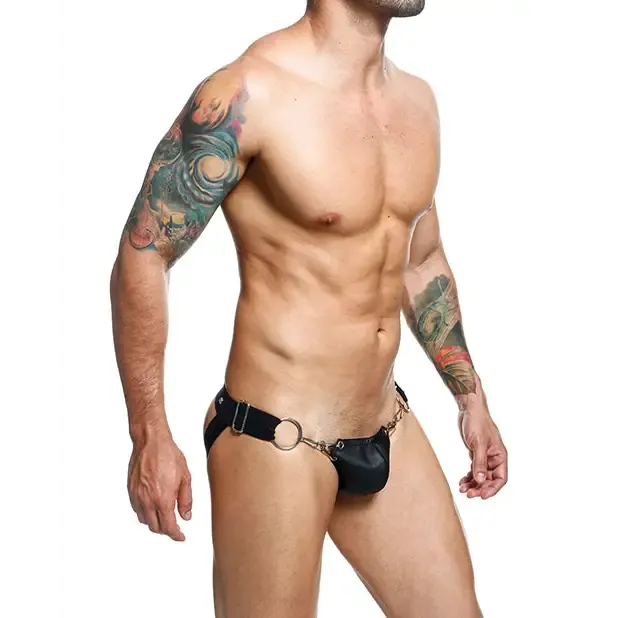 Male Basics Dngeon Snap Jockstrap Black O/s