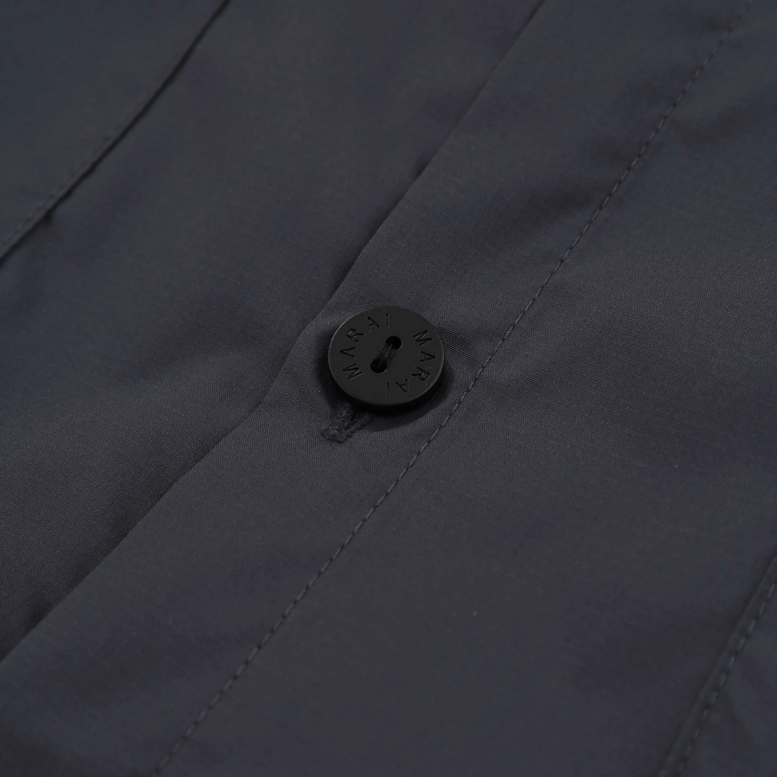 Marai Ripstop Nylon Overshirt in Dark Grey