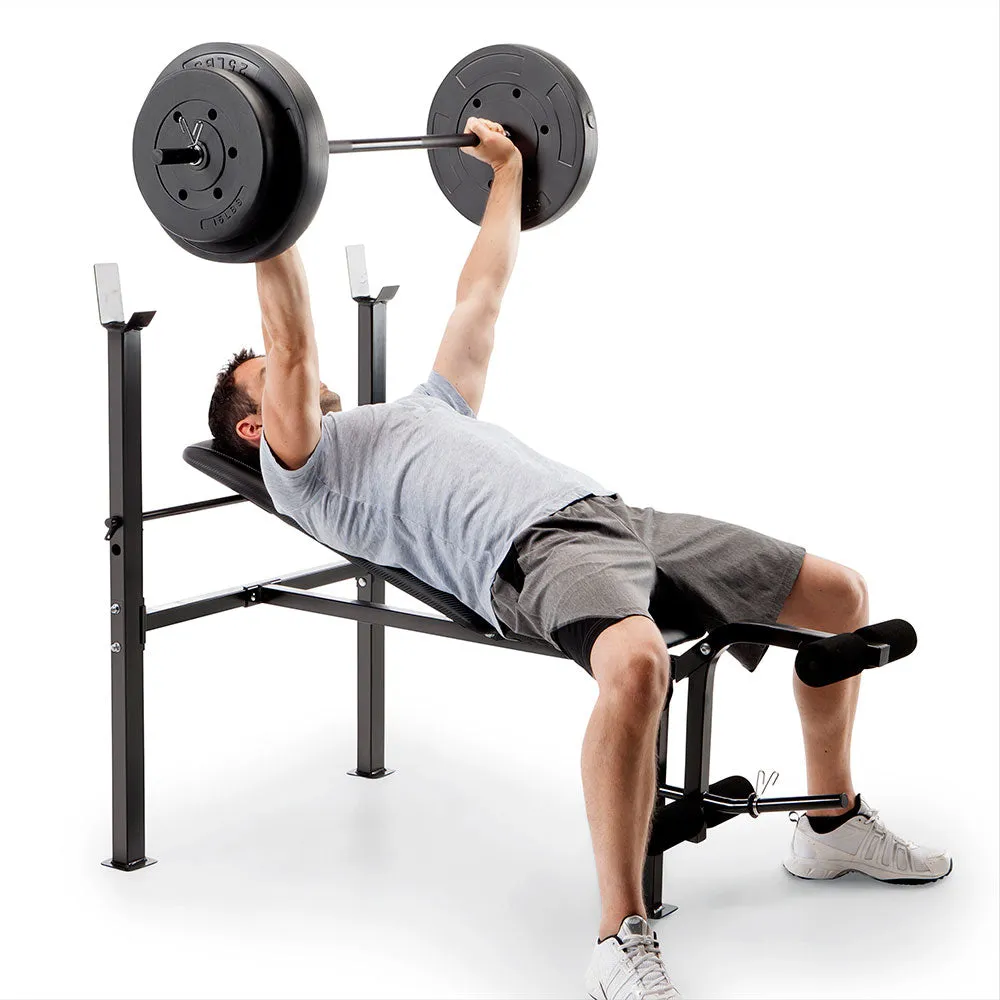 Marcy Standard Adjustable Bench with 80 lb. Weight Set  Competitor CB-20111