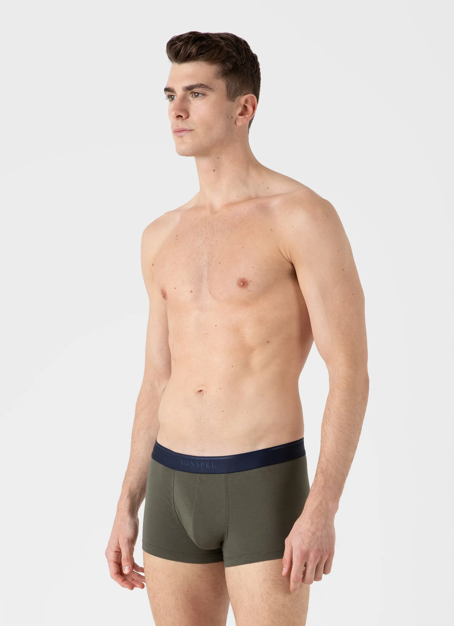 Men's Stretch Cotton Trunks in Khaki