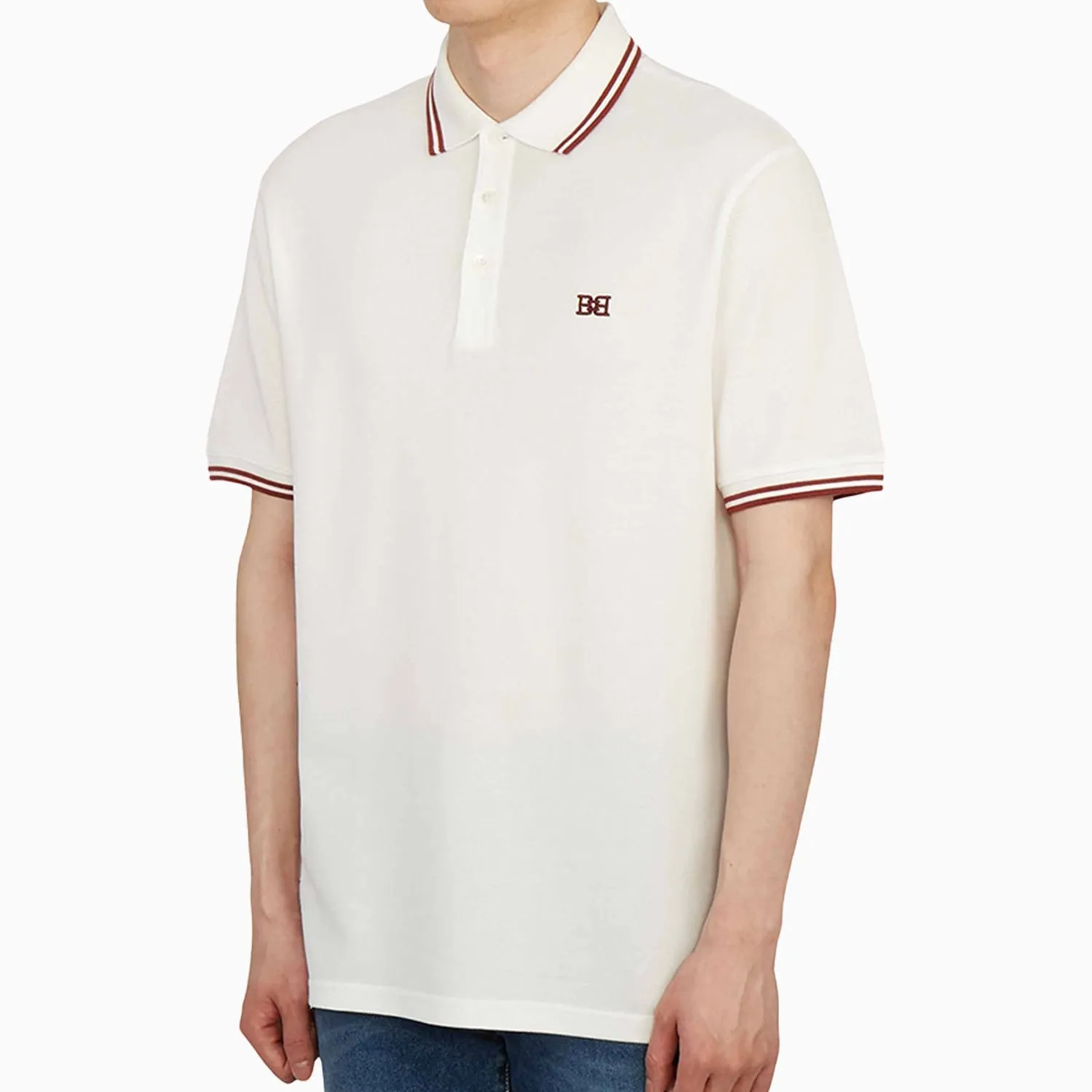 Men's White Short Sleeve Polo Shirt