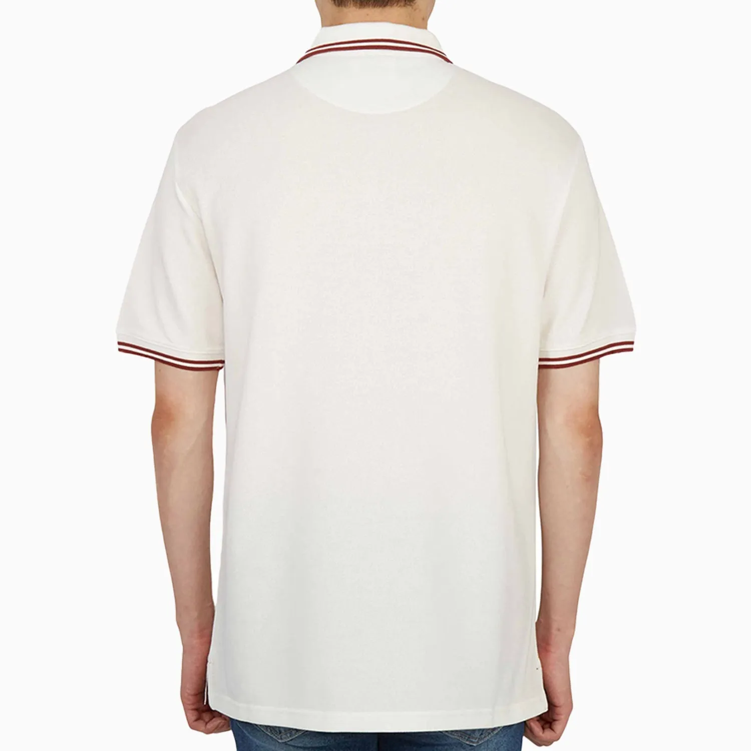 Men's White Short Sleeve Polo Shirt