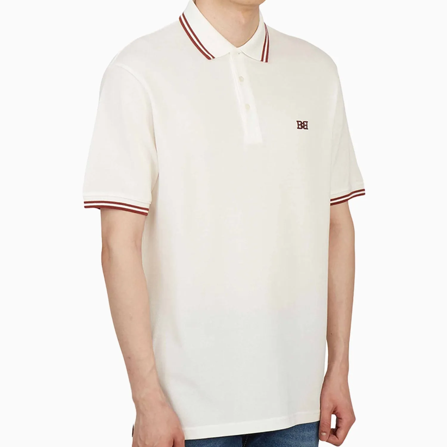 Men's White Short Sleeve Polo Shirt