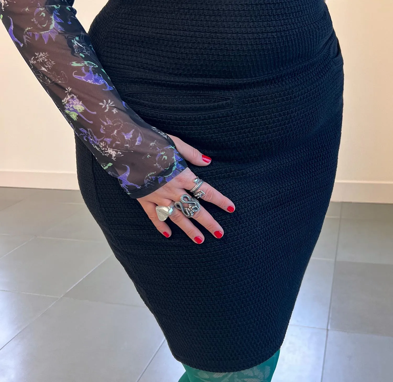 Mini Pencil Skirt - Archean