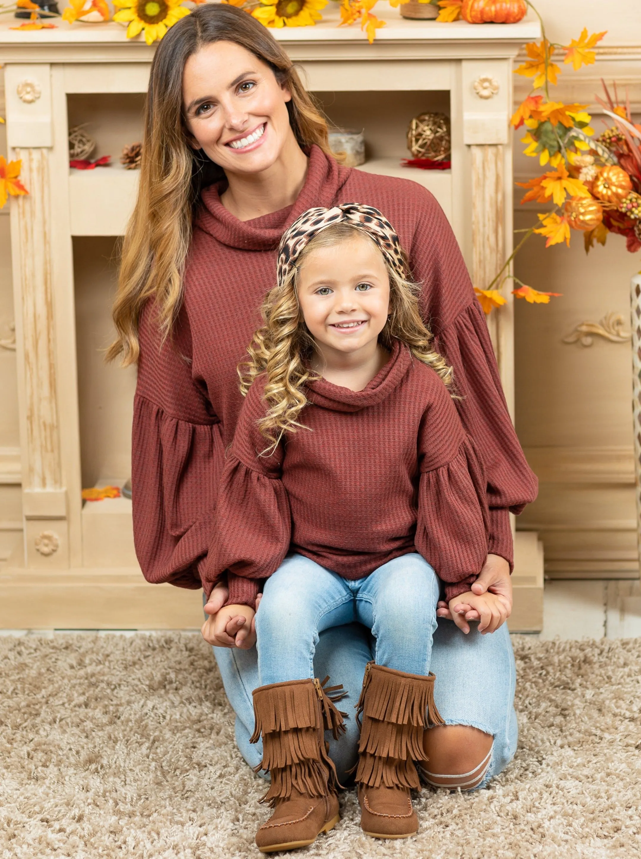 Mommy And Me Autumn Joy Turtleneck Sweater