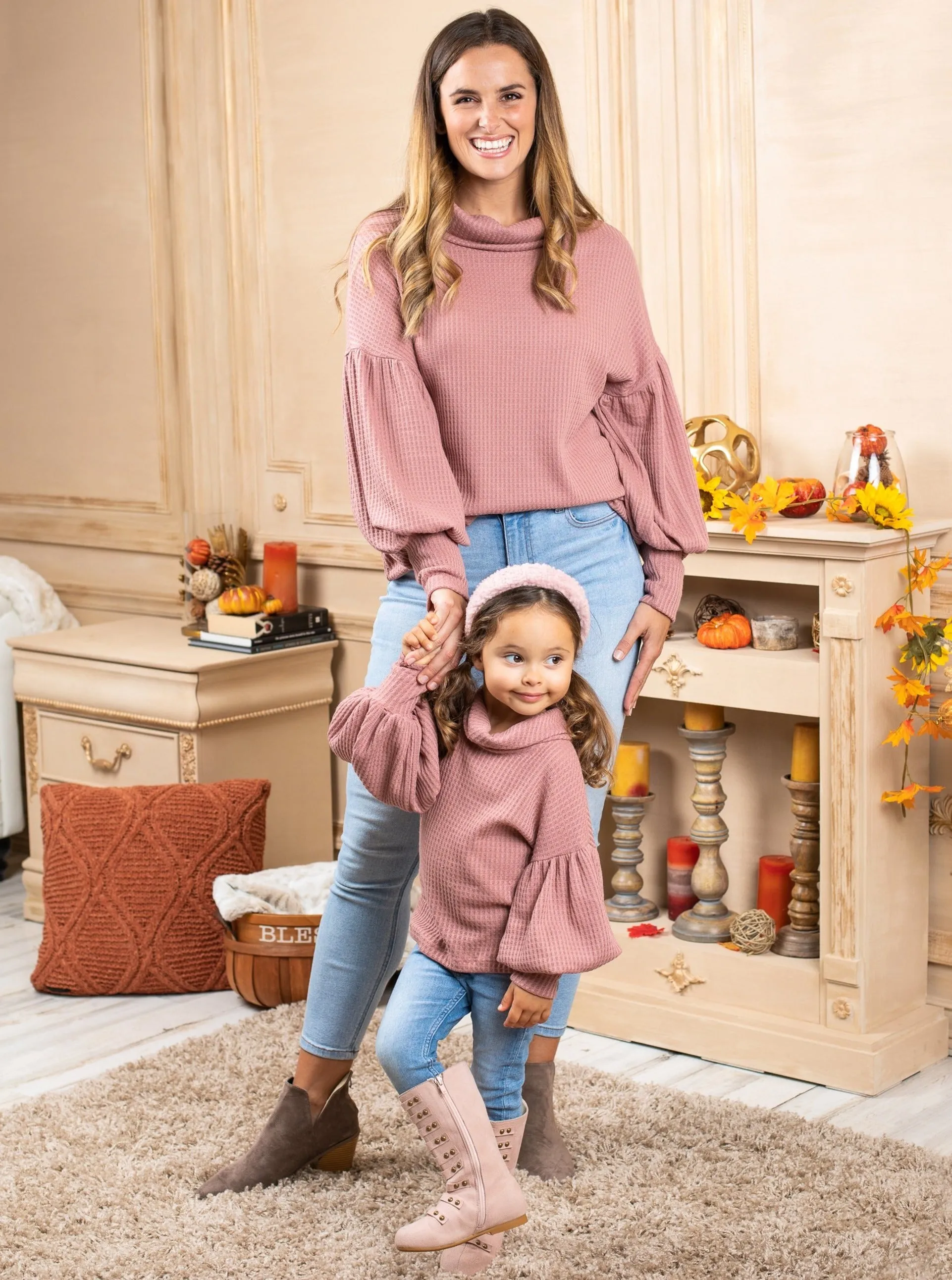 Mommy And Me Autumn Joy Turtleneck Sweater