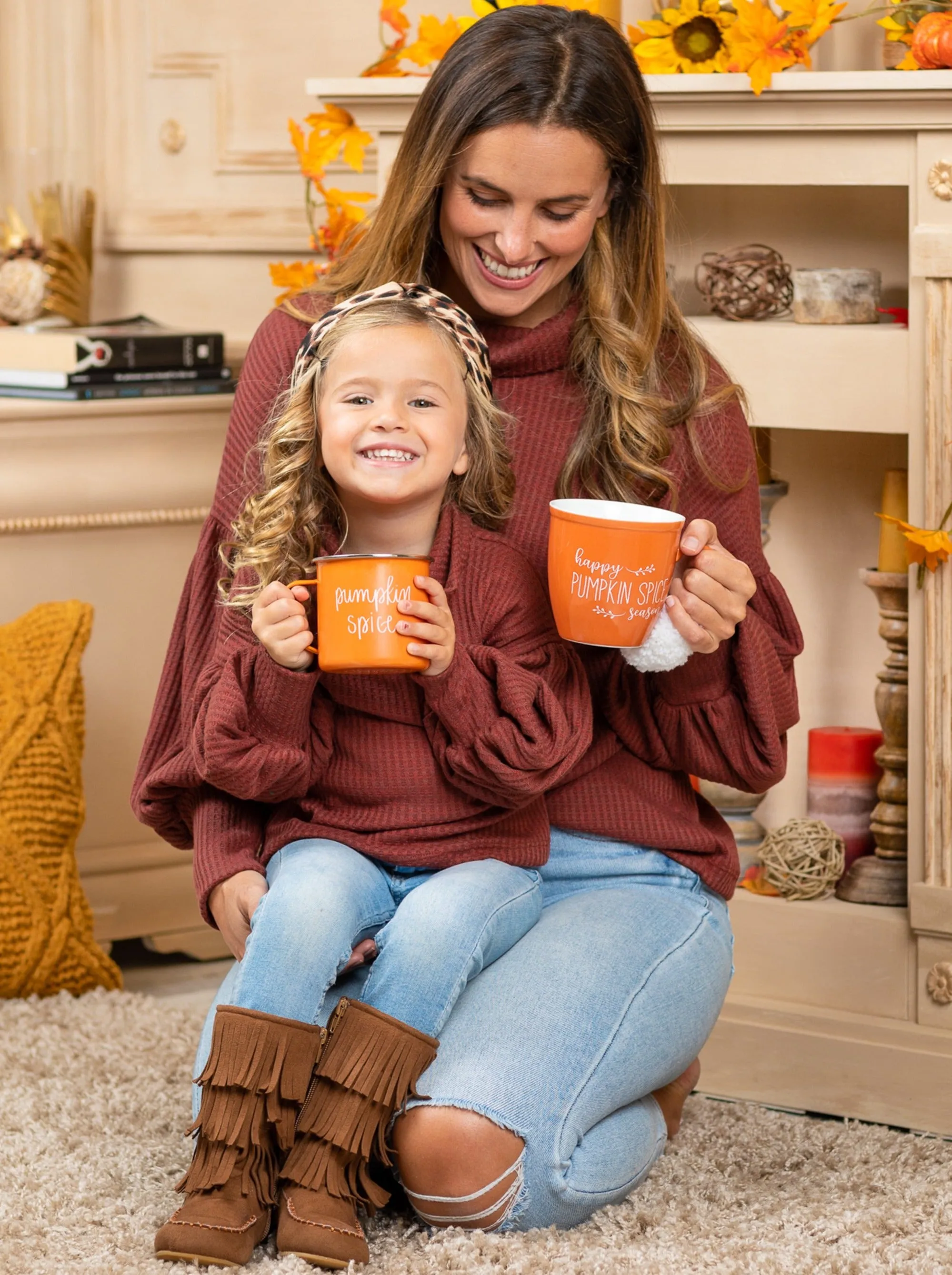 Mommy And Me Autumn Joy Turtleneck Sweater