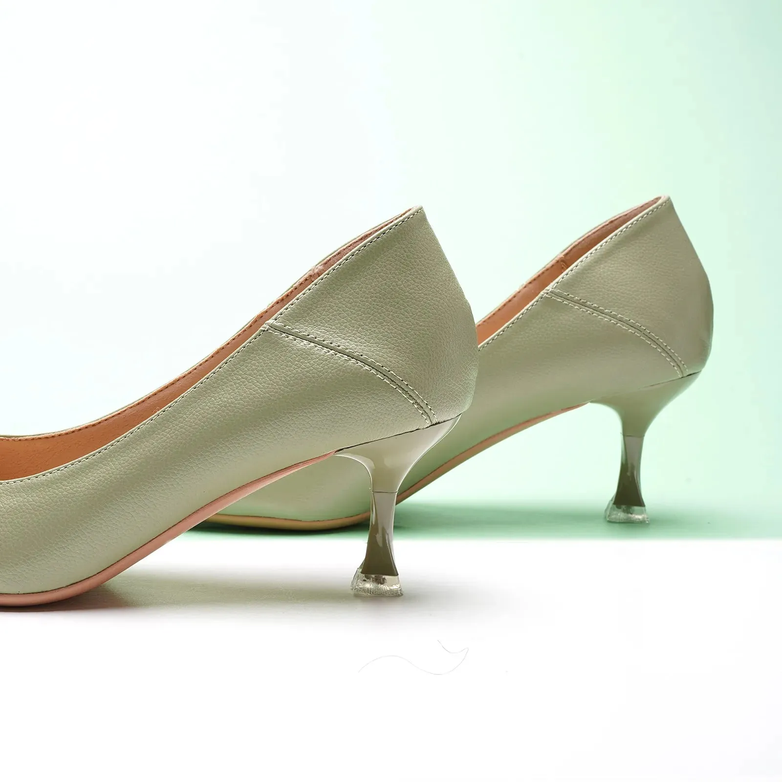 Mule Pumps (Anna) Light Green