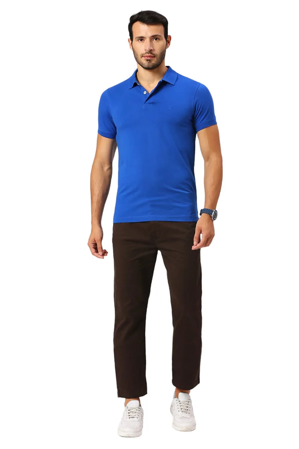 Muscle Fit Cotton Stretch Solid Polo T-Shirts