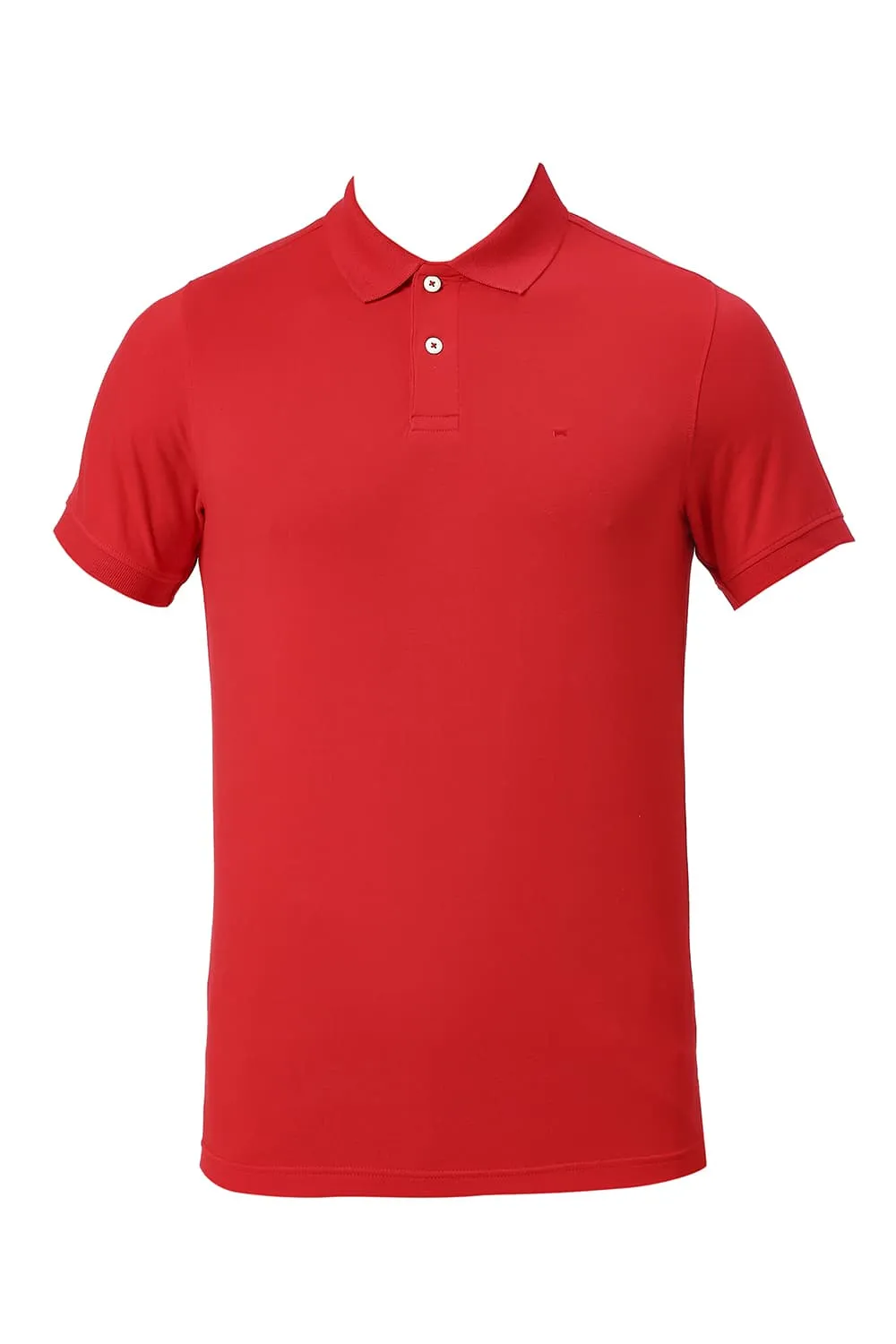 Muscle Fit Cotton Stretch Solid Polo T-Shirts