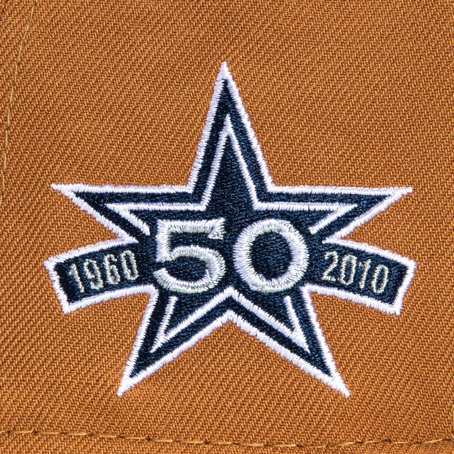 New Era 9Fifty Dallas Cowboys 50th Anniversary Patch Snapback Hat - Dark Khaki