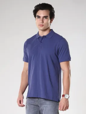 Odessa - Plain Polo T-Shirt- Blue