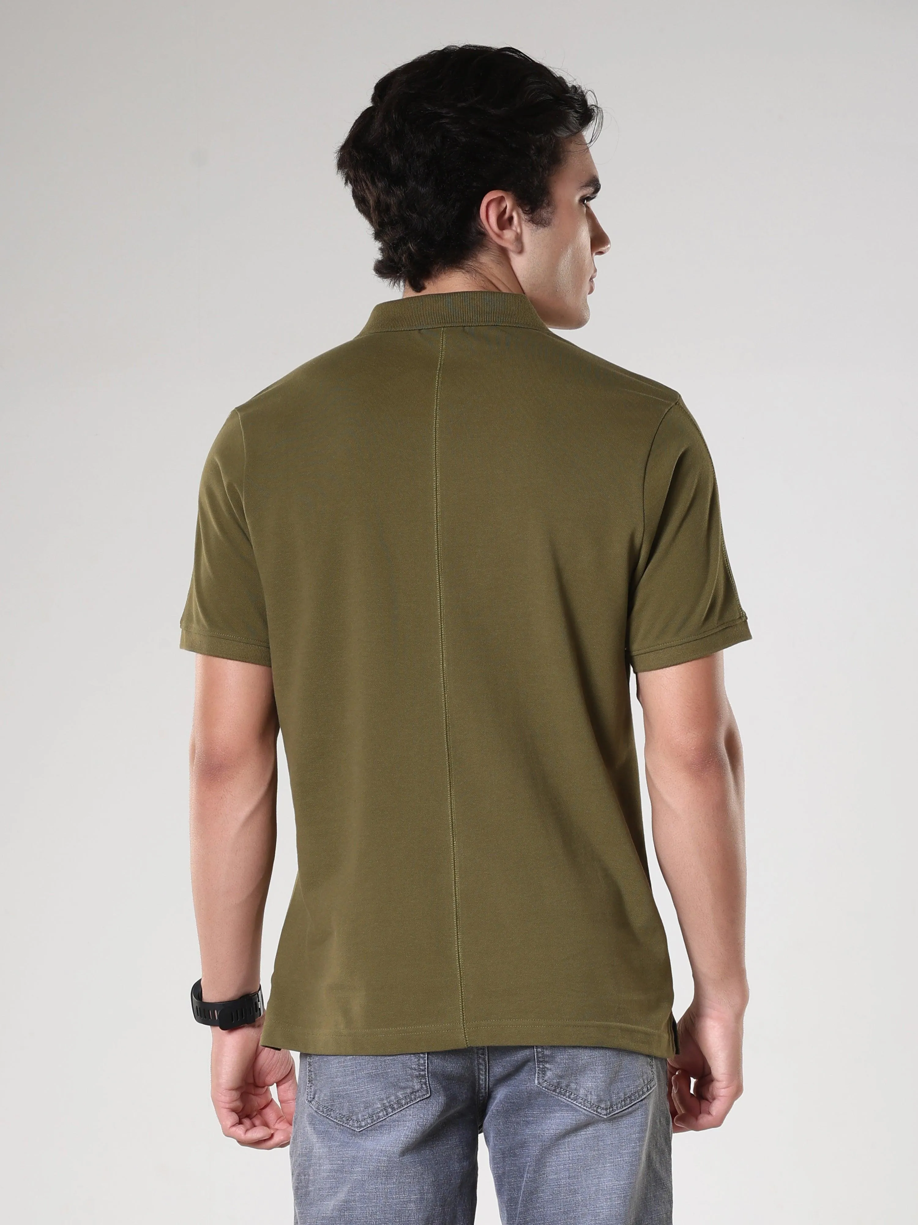 Odessa - Plain Polo T-Shirt- Green