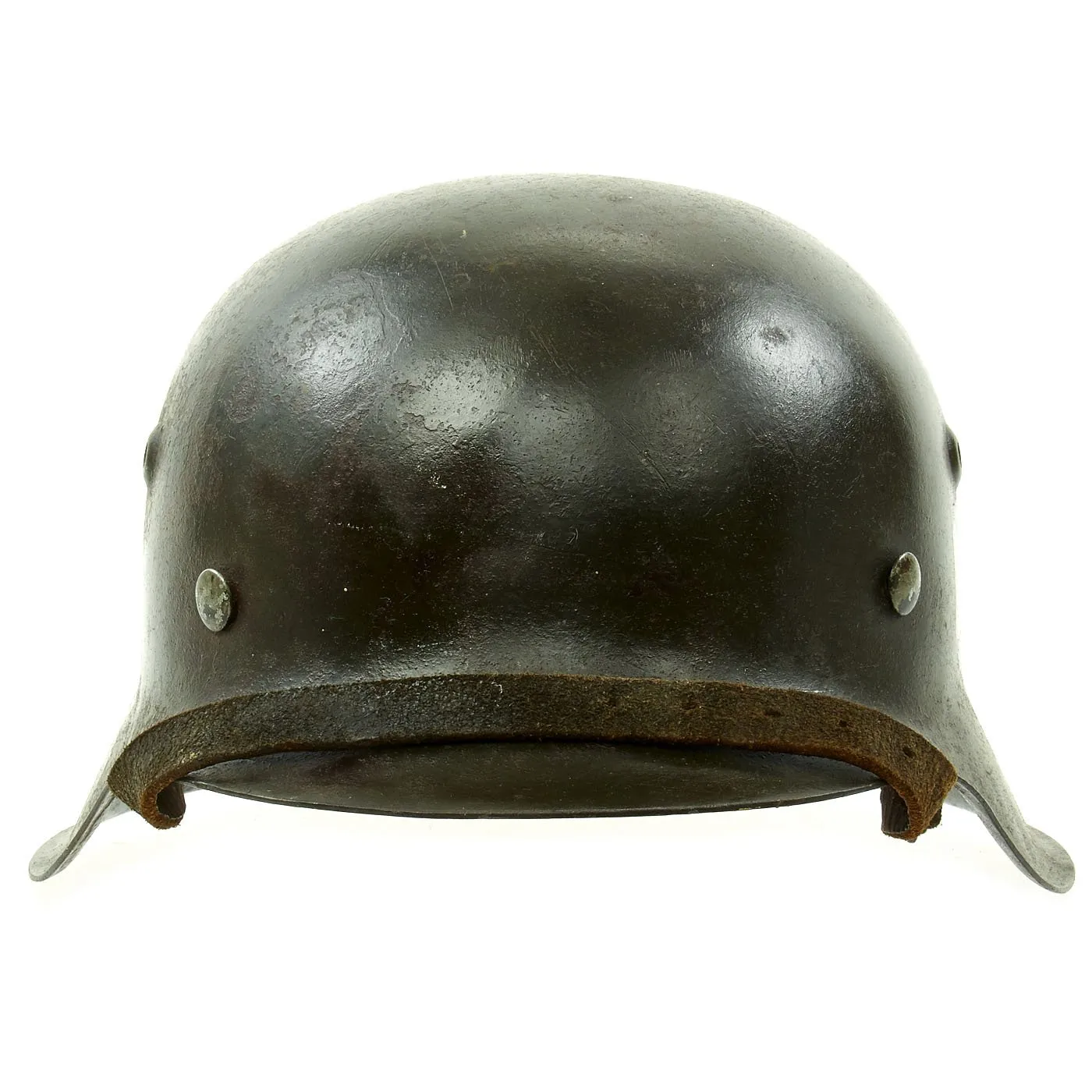 Original German WWII USGI Captured M42 Single Decal Army Heer Helmet with 54cm Liner & Chinstrap - hkp62