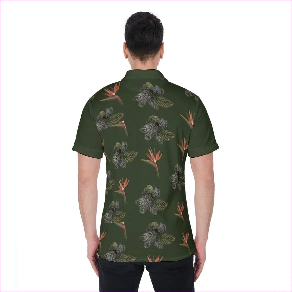 Paradise Men's Army Green Polo Shirt