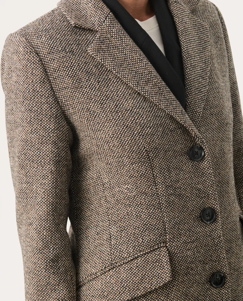 Part Two Lotte Brown Tweed Coat