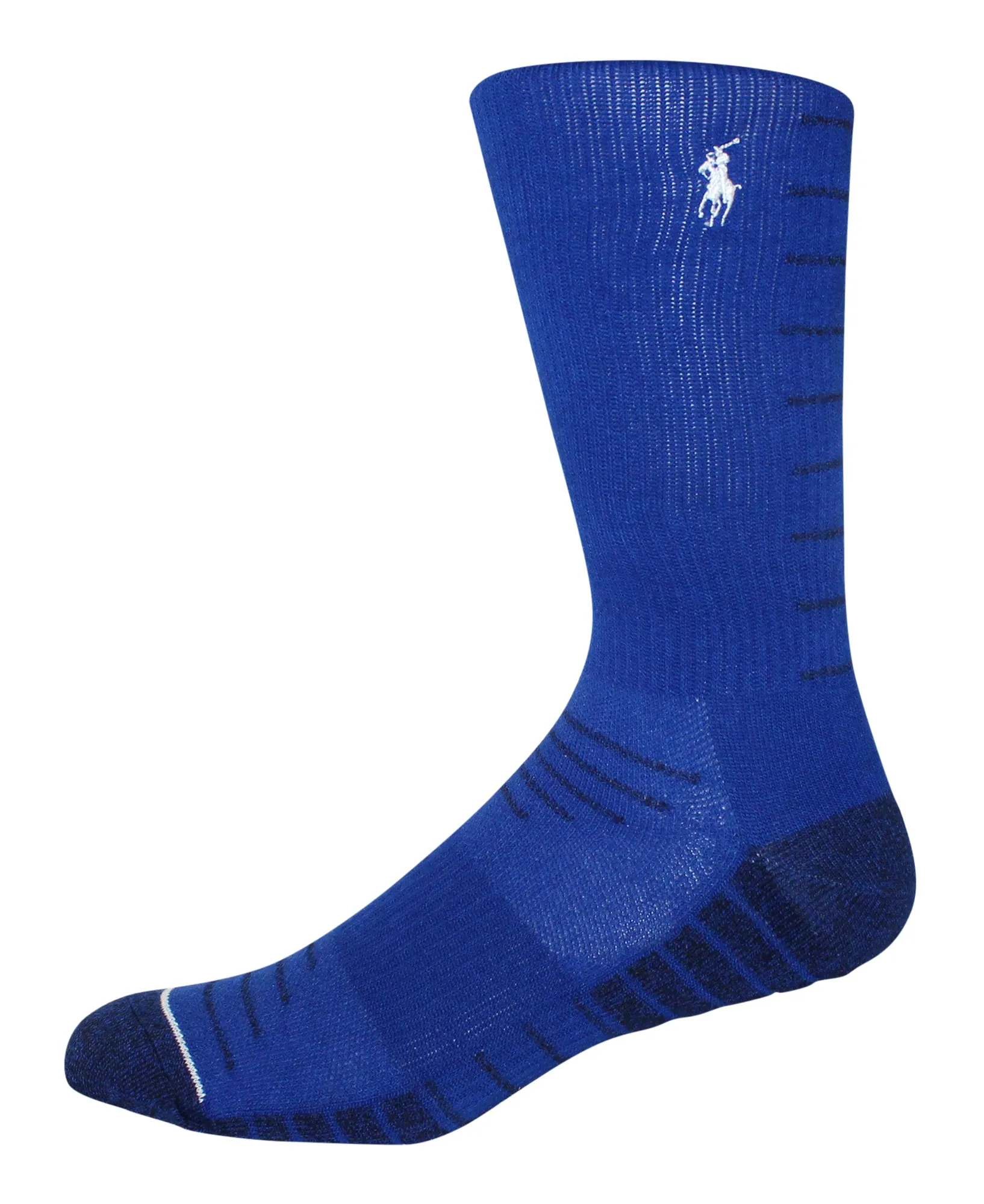 Polo Ralph Lauren 3-Pack Athletic Ladder Stripe Crew Sock Polo Embroidery