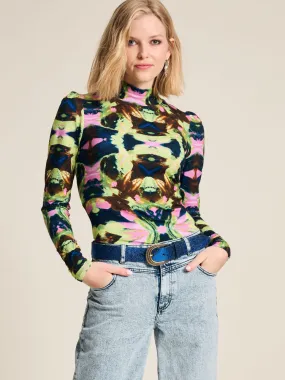 Pom Turtleneck Butterfly Sky