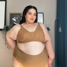 Ribbed Bra Regular Cup - Caramel