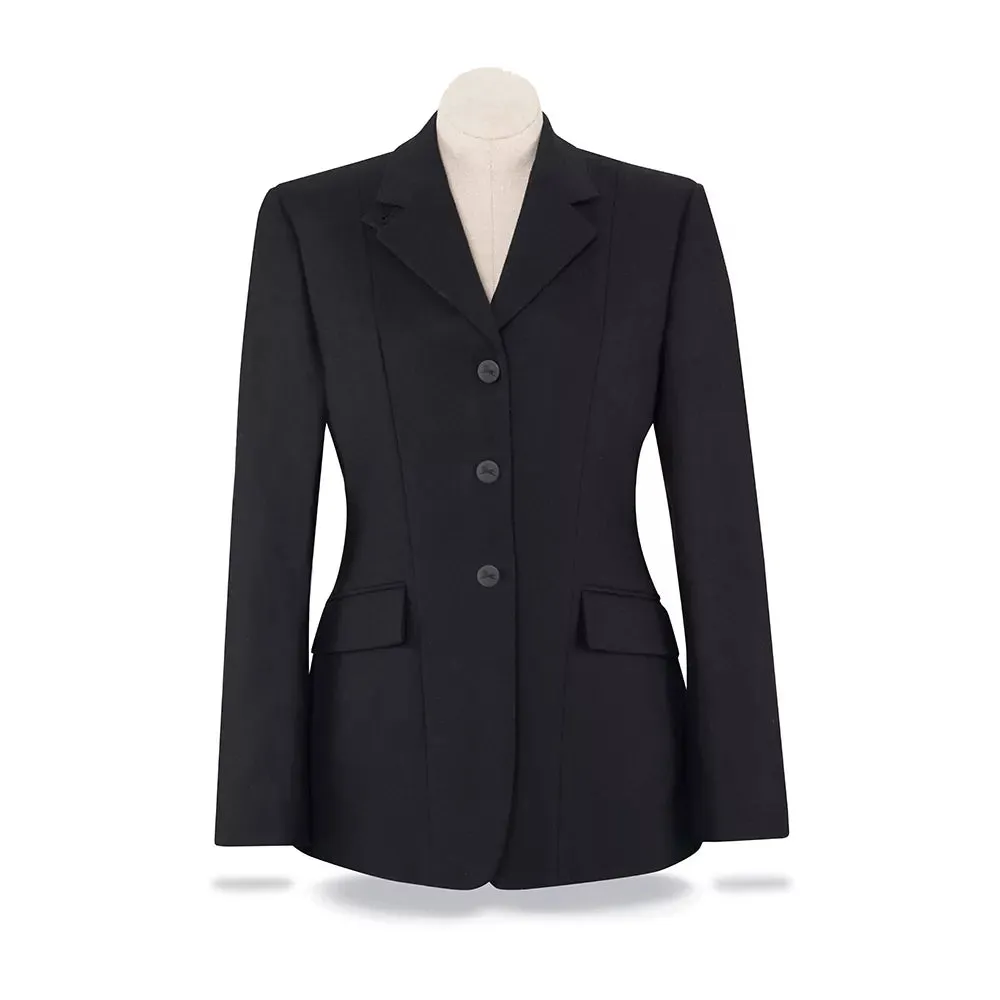 RJ Classics Ladies Platinum Fairfield Formal Black Melton Hunt Coat