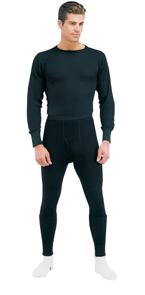 Rothco Thermal Waffle Knit Bottoms - Black