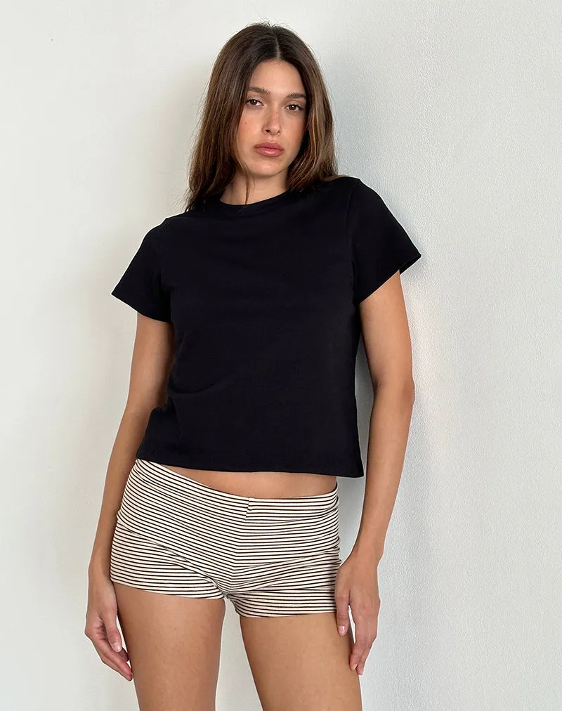 Sakha Boxy Top in Plain Black