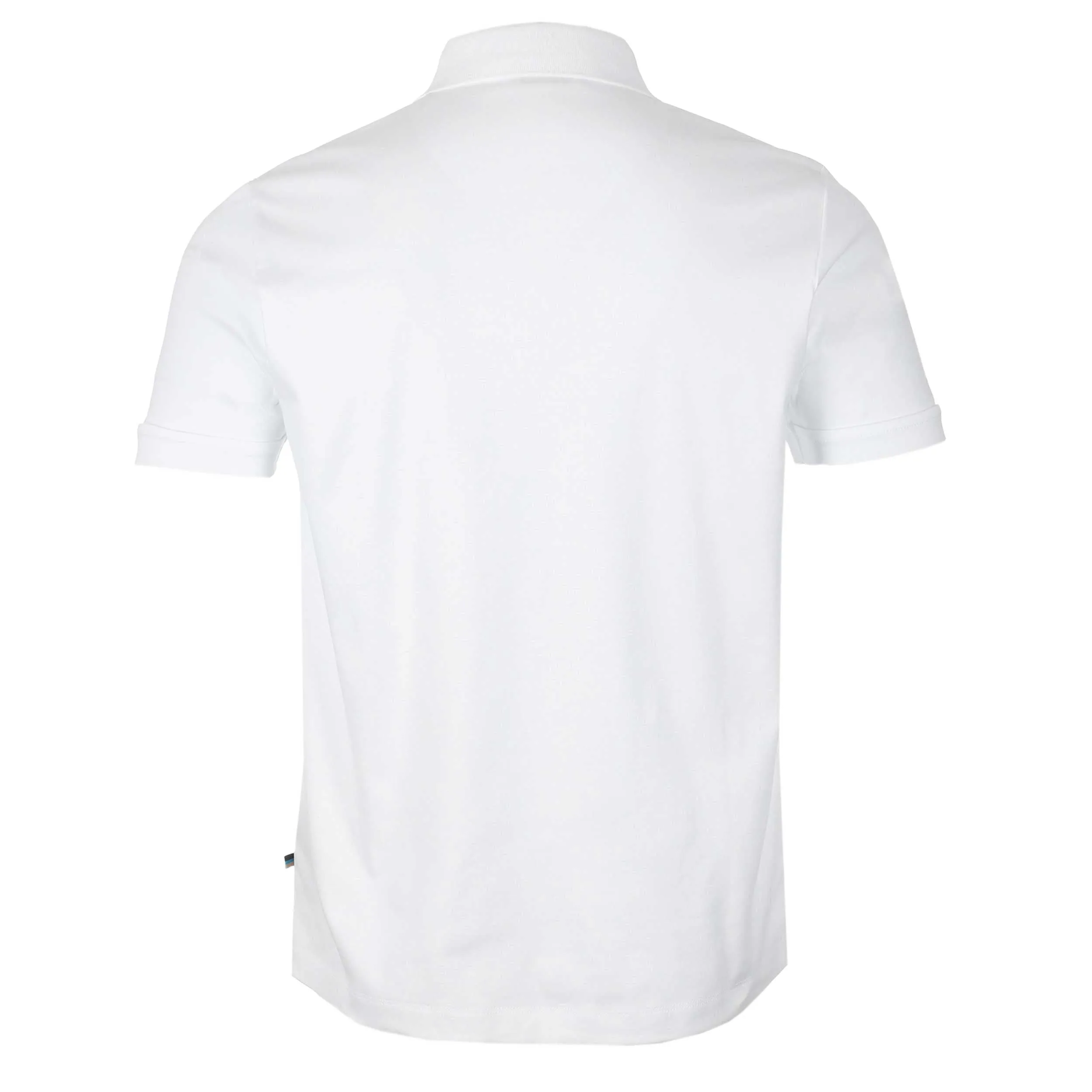 Sandbanks Interlock Full Button Polo Shirt in White