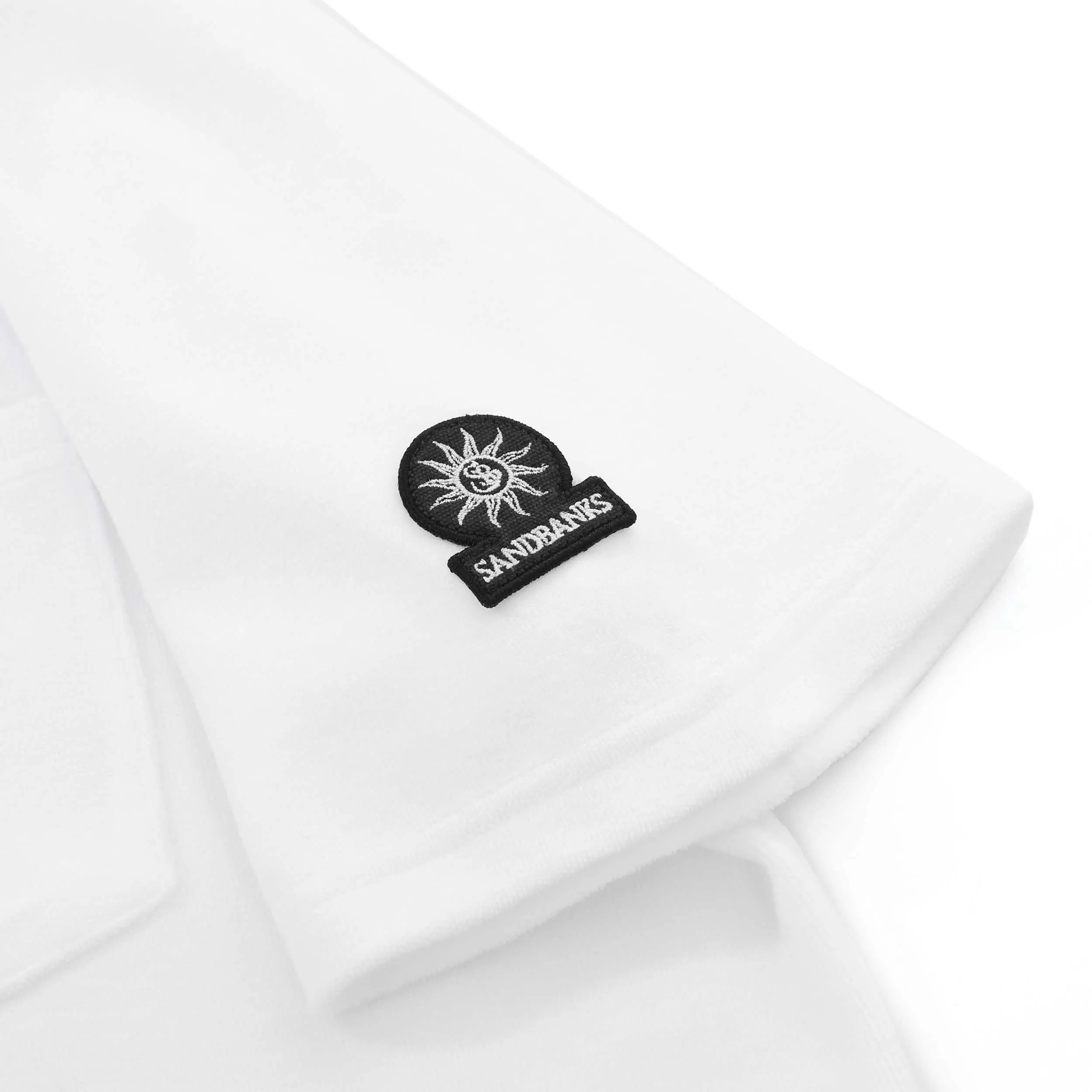 Sandbanks Resort Terry Towelling Polo Shirt in White