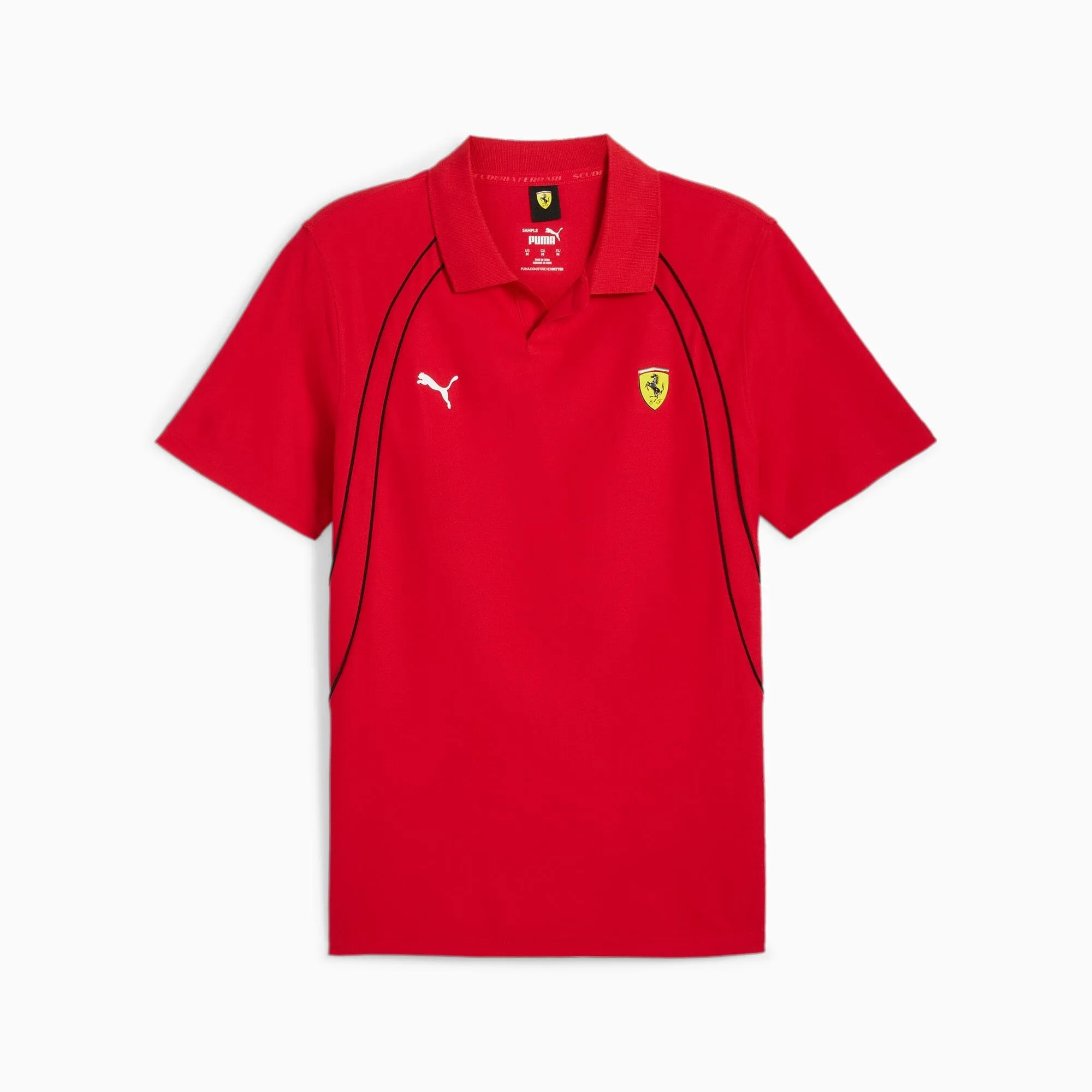 Scuderia Ferrari F1  Puma Men's Race Polo Shirt - White/Red