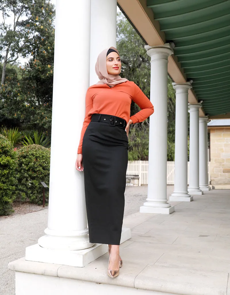 Sensation Twill Pencil Skirt