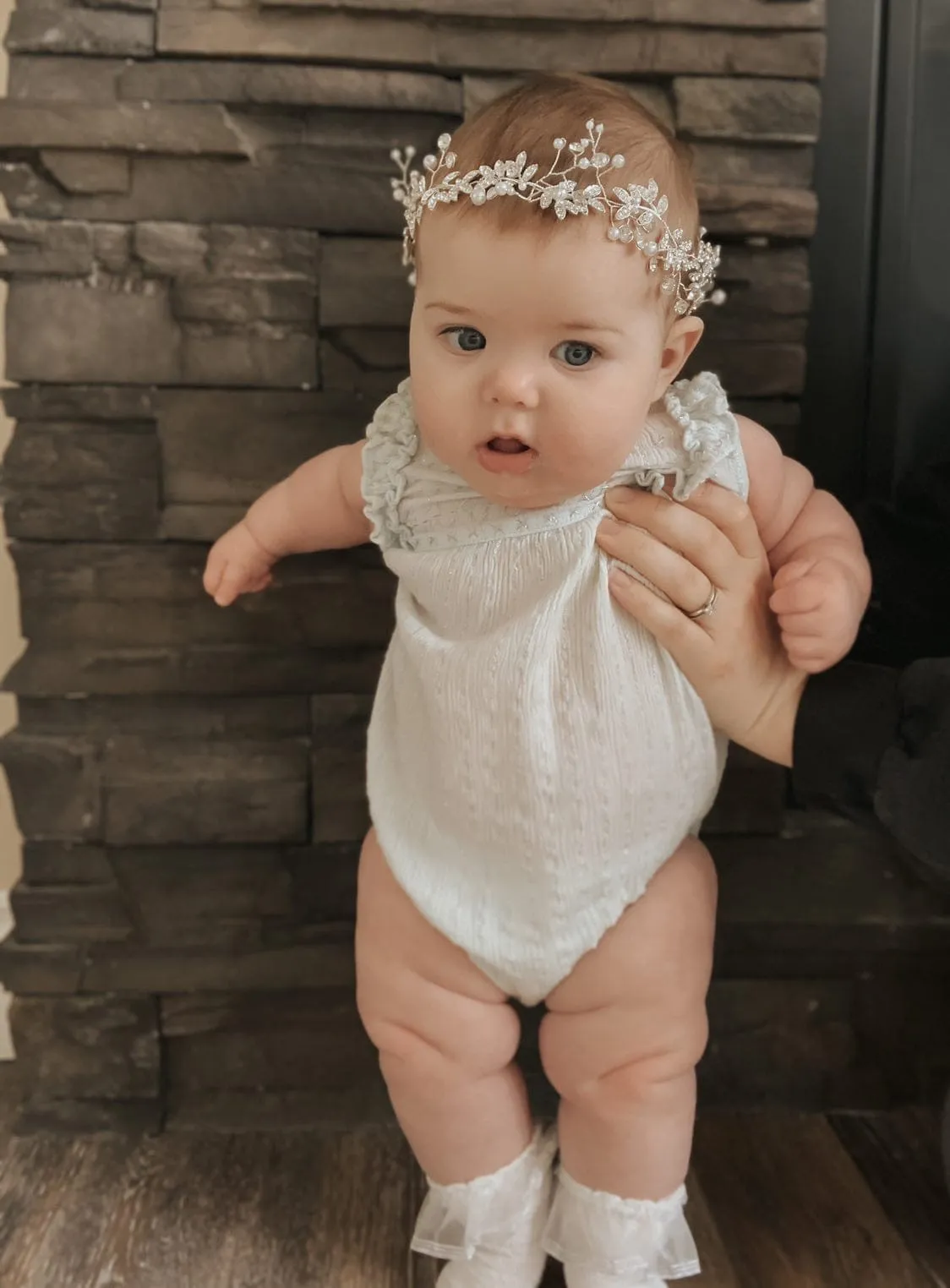 Silver Flower Hair Garland