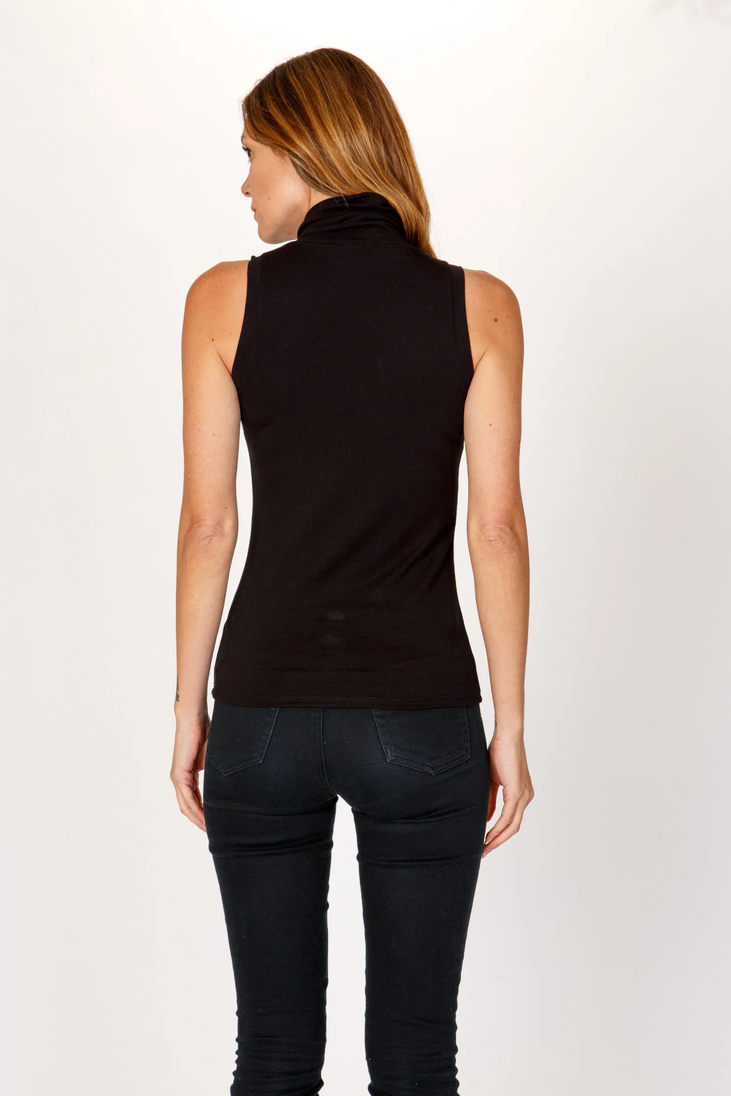 Sleeveless Turtleneck Top