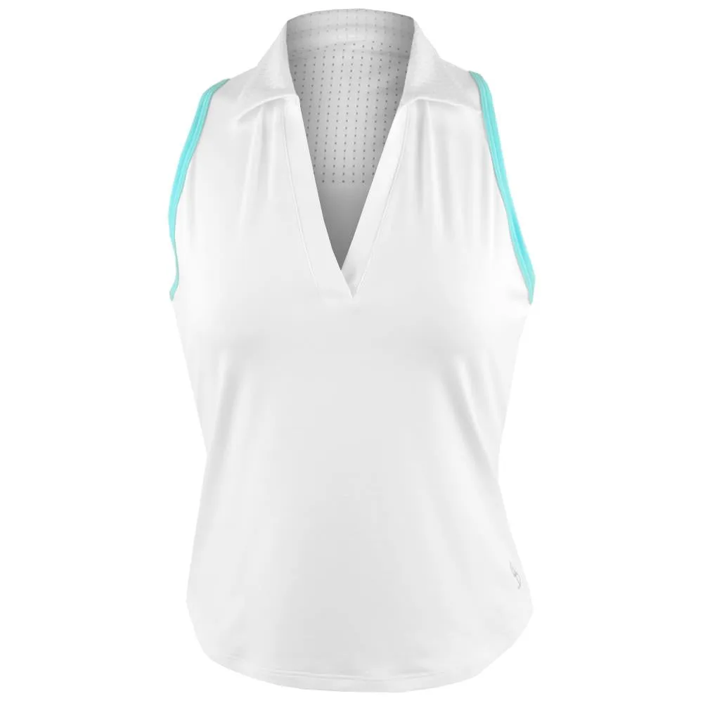 Sofibella Women's On the Dot Racerback Polo - White/Air