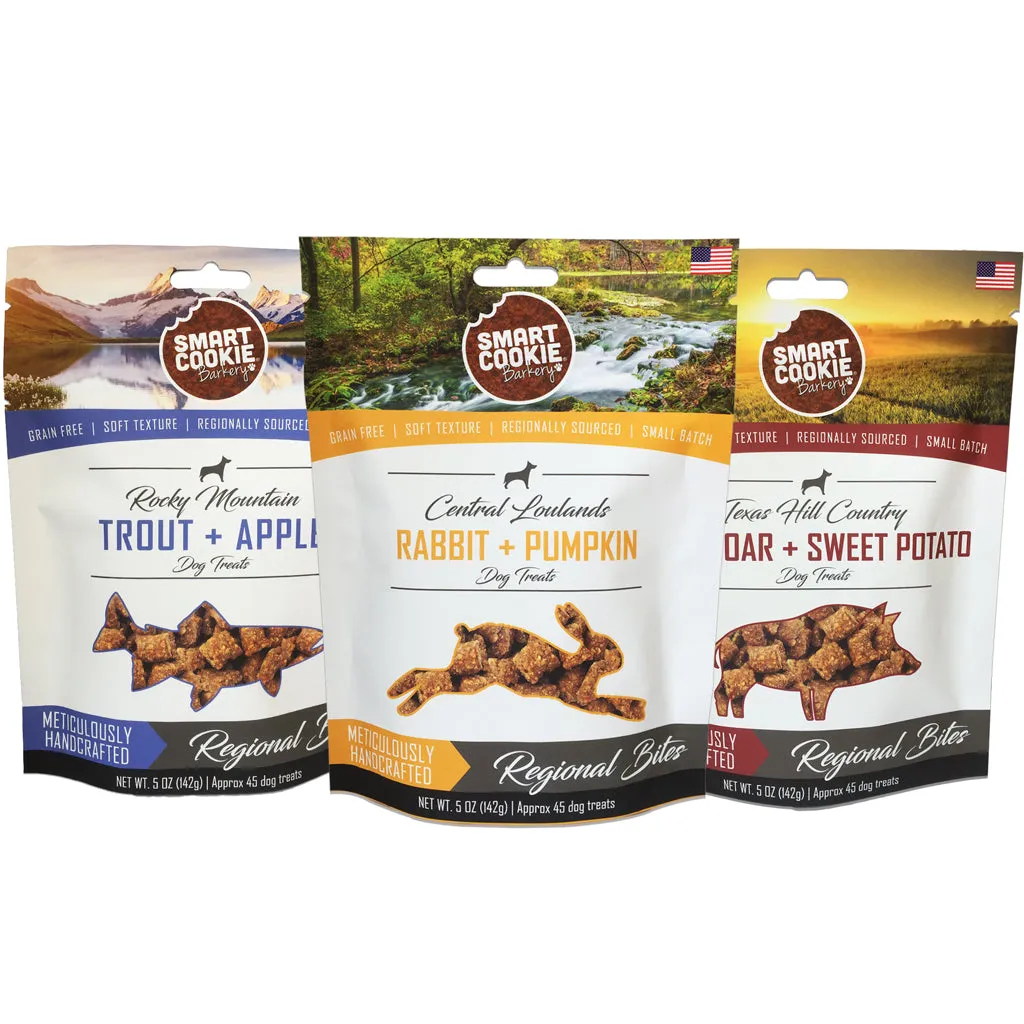 Soft & Chewy Dog Treat Sampler with Rabbit Trout & Wild Boar